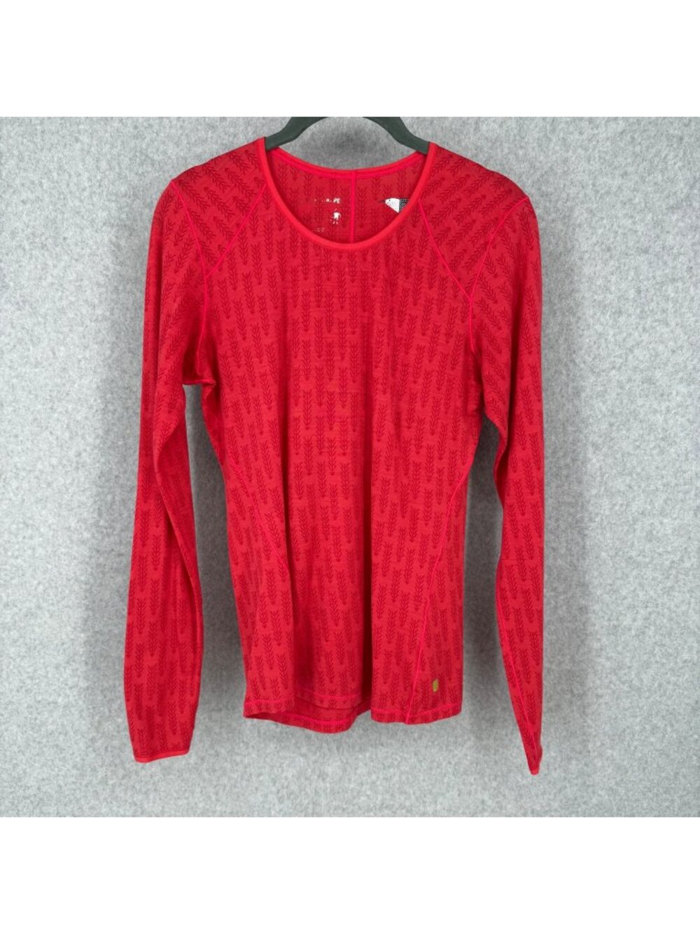 SmartWool x Charley Harper Womens Long Sleeve Wool Shirt Size S Red Pattern LE